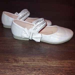 Girls Hunny Bunny Champagne Gold Dress Shoes Flats Mary Janes Size 11